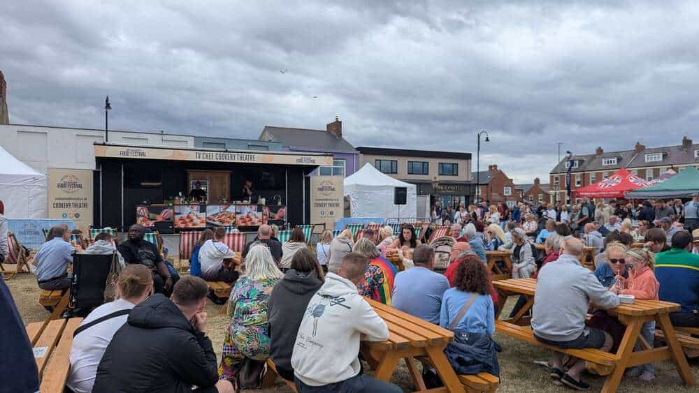 Crowds gathered around the main stage at Seaham Food Festival